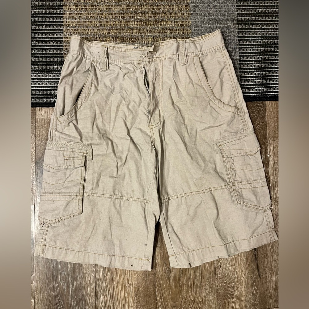 Vintage Beverly Hills Polo Club Tan and cream cargo shorts